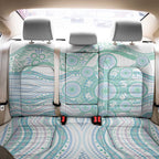 Australian Indigenous Aboriginal Art Back Car Seat Cover Vivid Pastel Teal Green