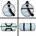 Australian Indigenous Aboriginal Art Duffle Bag Vivid Pastel Teal Green