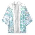 Australian Indigenous Aboriginal Art Kimono Vivid Pastel Teal Green
