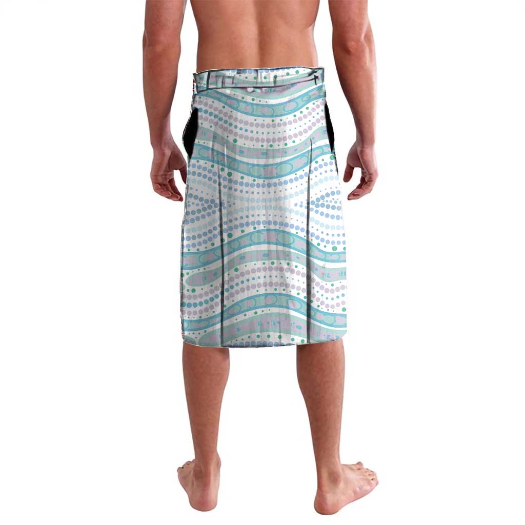 Australian Indigenous Aboriginal Art Lavalava Vivid Pastel Teal Green