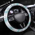 Australian Indigenous Aboriginal Art Steering Wheel Cover Vivid Pastel Teal Green