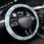 Australian Indigenous Aboriginal Art Steering Wheel Cover Vivid Pastel Teal Green