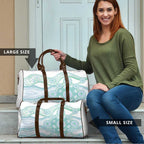 Australian Indigenous Aboriginal Art Travel Bag Vivid Pastel Teal Green