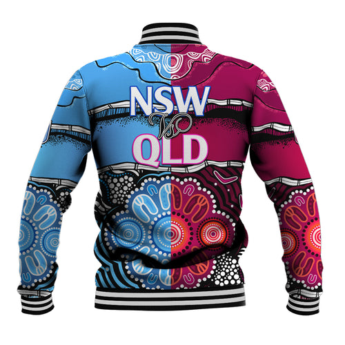 NSW Combine QLD State of Origin Baseball Jacket New South Wales and Queensland Aboriginal LT9