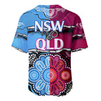 NSW Combine QLD State of Origin Baseball Jersey New South Wales and Queensland Aboriginal LT9