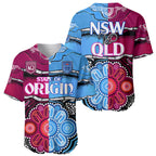 NSW Combine QLD State of Origin Baseball Jersey New South Wales and Queensland Aboriginal LT9