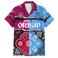 NSW Combine QLD State of Origin Hawaiian Shirt New South Wales and Queensland Aboriginal LT9
