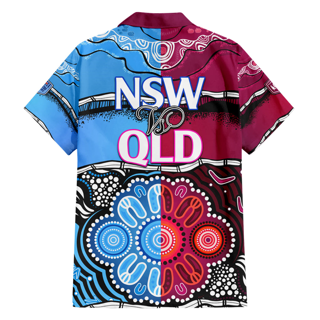 NSW Combine QLD State of Origin Hawaiian Shirt New South Wales and Queensland Aboriginal LT9