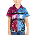 NSW Combine QLD State of Origin Hawaiian Shirt New South Wales and Queensland Aboriginal LT9