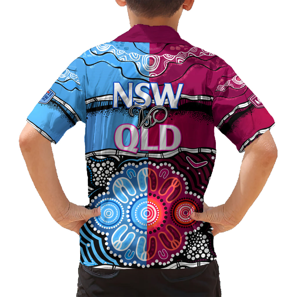 NSW Combine QLD State of Origin Hawaiian Shirt New South Wales and Queensland Aboriginal LT9