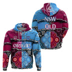 NSW Combine QLD State of Origin Hoodie New South Wales and Queensland Aboriginal LT9