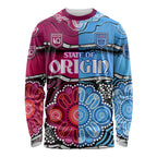NSW Combine QLD State of Origin Long Sleeve Shirt New South Wales and Queensland Aboriginal LT9