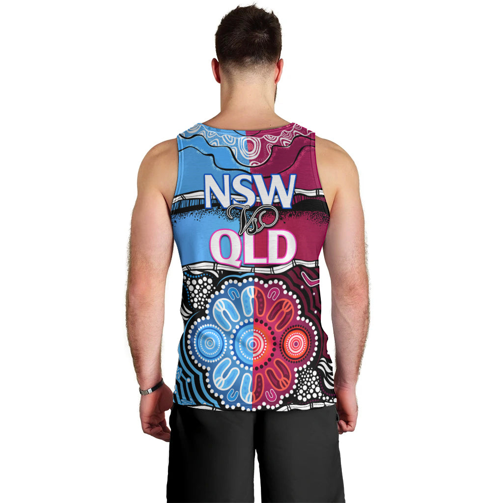 NSW Combine QLD State of Origin Men Tank Top New South Wales and Queensland Aboriginal LT9