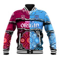(Custom Text And Number) NSW Combine QLD State of Origin Baseball Jacket New South Wales and Queensland Aboriginal LT9