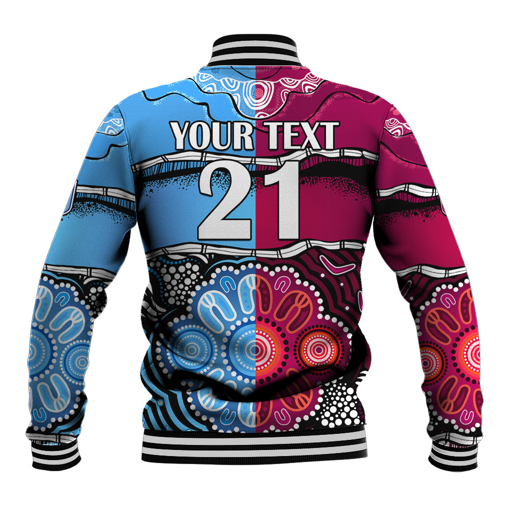 (Custom Text And Number) NSW Combine QLD State of Origin Baseball Jacket New South Wales and Queensland Aboriginal LT9