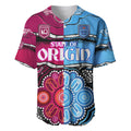 (Custom Text And Number) NSW Combine QLD State of Origin Baseball Jersey New South Wales and Queensland Aboriginal LT9