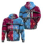 (Custom Text And Number) NSW Combine QLD State of Origin Hoodie New South Wales and Queensland Aboriginal LT9