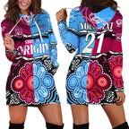 (Custom Text And Number) NSW Combine QLD State of Origin Hoodie Dress New South Wales and Queensland Aboriginal LT9