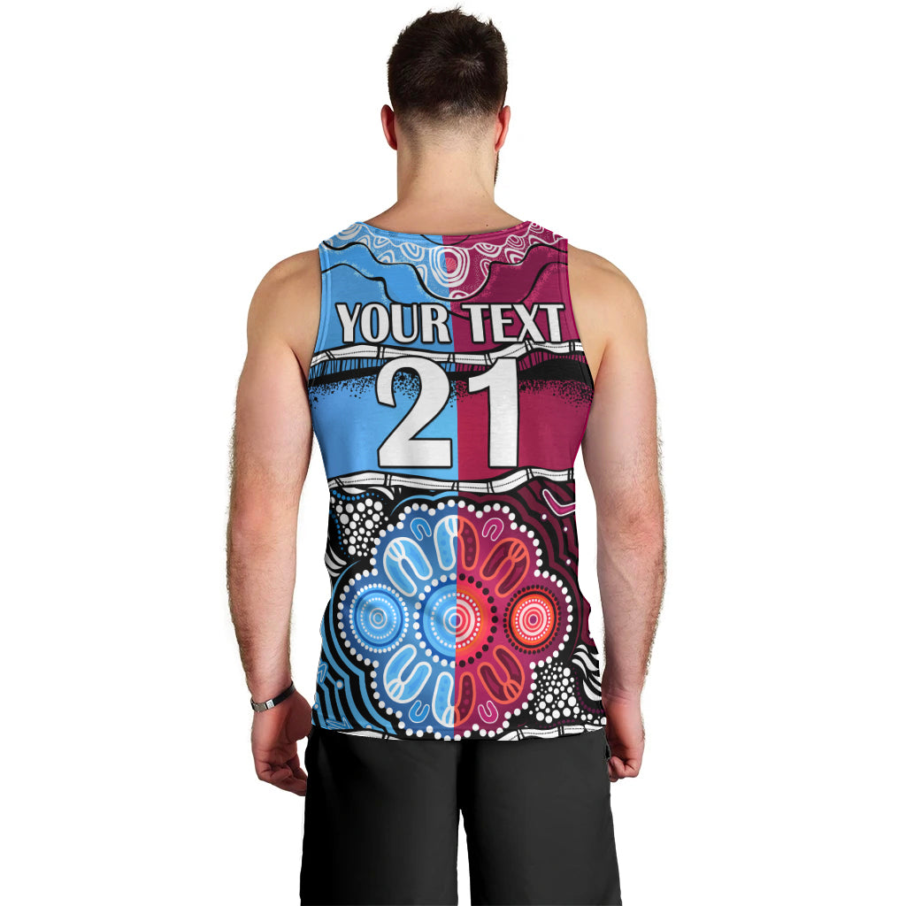 (Custom Text And Number) NSW Combine QLD State of Origin Men Tank Top New South Wales and Queensland Aboriginal LT9