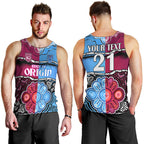 (Custom Text And Number) NSW Combine QLD State of Origin Men Tank Top New South Wales and Queensland Aboriginal LT9