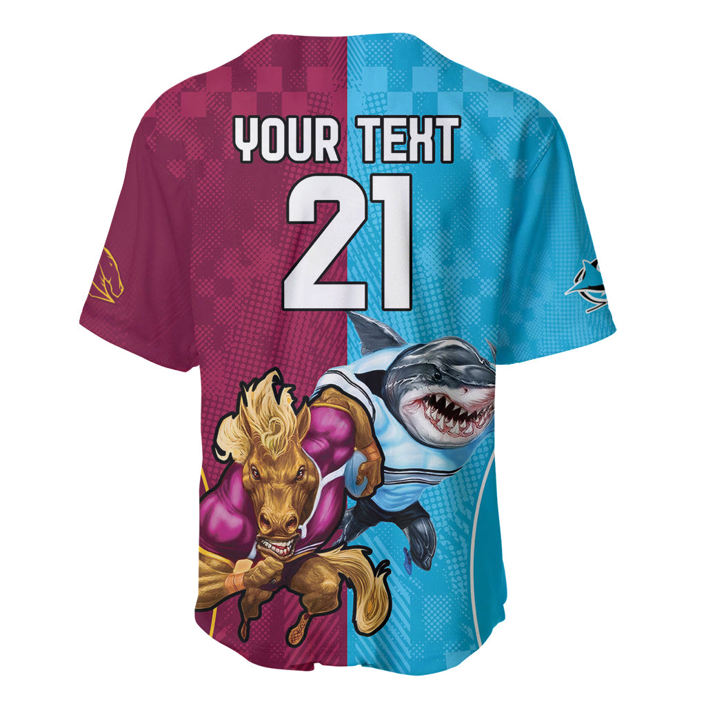 Custom Broncos and Sharks Baseball Jersey Sporty Style