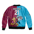 Custom Broncos and Sharks Bomber Jacket Sporty Style