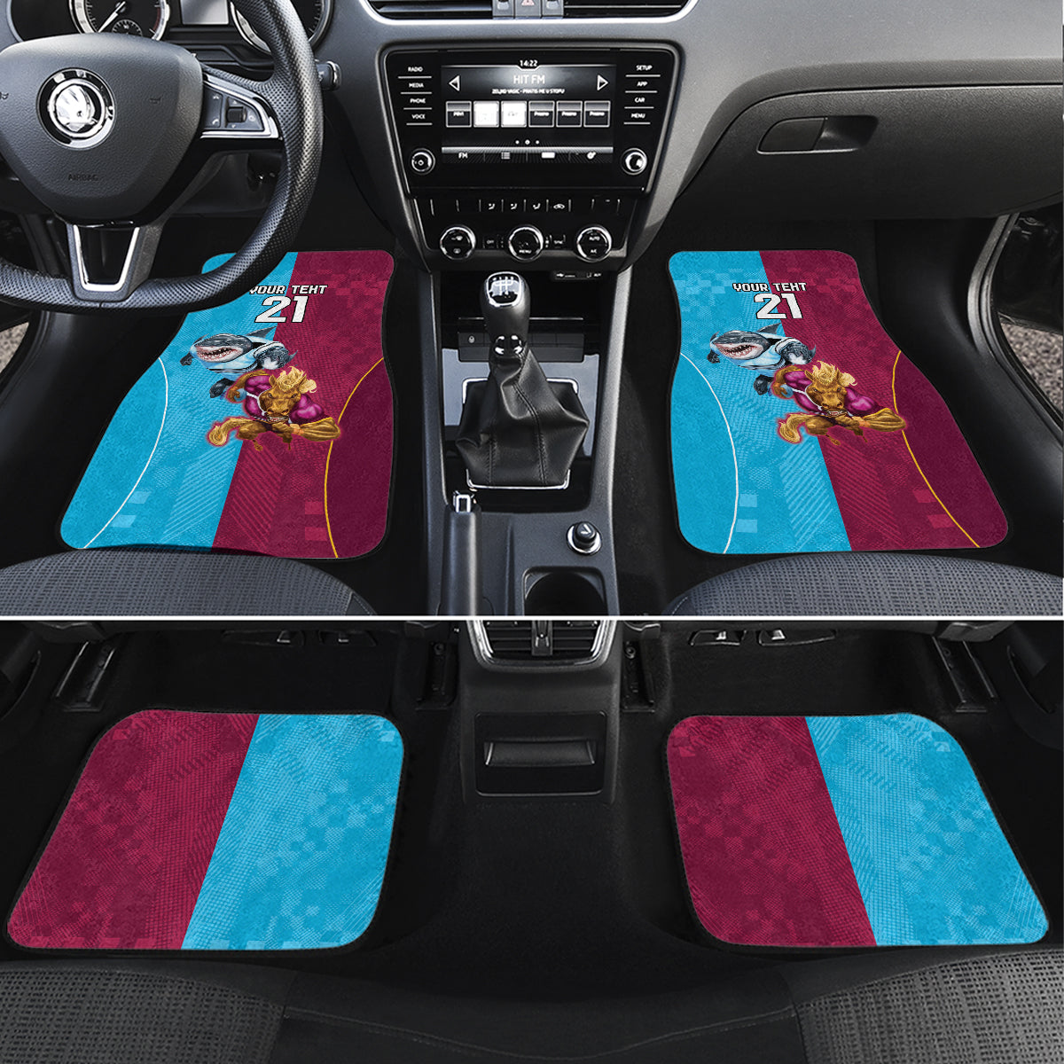 Custom Broncos and Sharks Car Mats Sporty Style