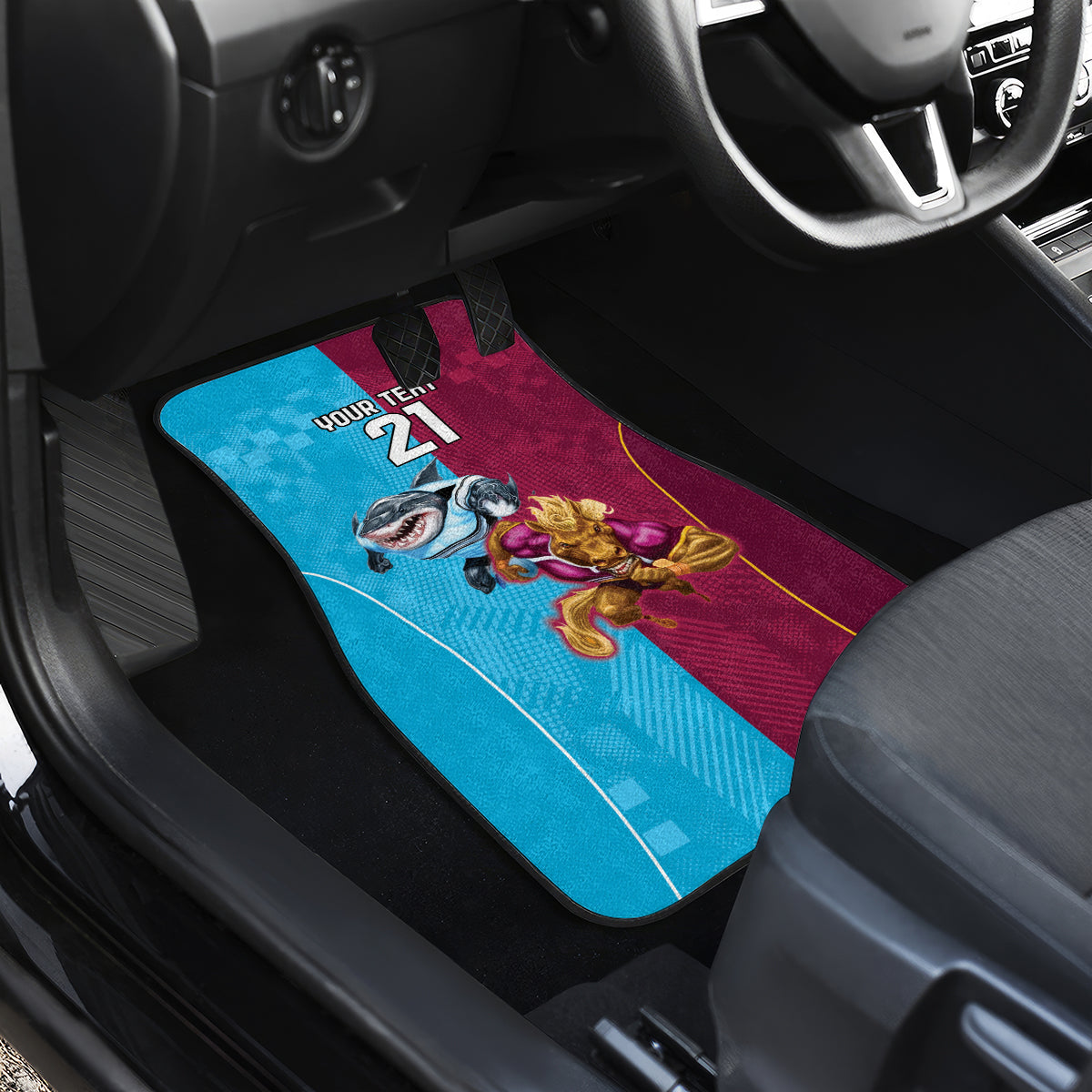 Custom Broncos and Sharks Car Mats Sporty Style
