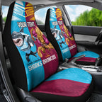 Custom Broncos and Sharks Car Seat Cover Sporty Style