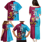 Custom Broncos and Sharks Family Matching Puletasi and Hawaiian Shirt Sporty Style
