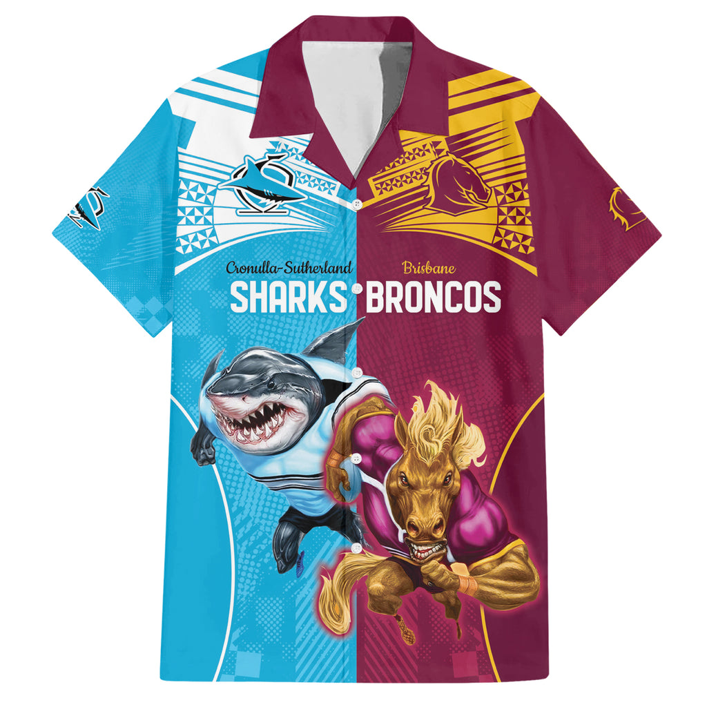 Custom Broncos and Sharks Hawaiian Shirt Sporty Style
