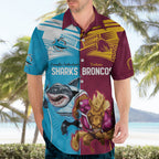 Custom Broncos and Sharks Hawaiian Shirt Sporty Style