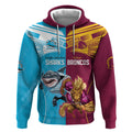 Custom Broncos and Sharks Hoodie Sporty Style