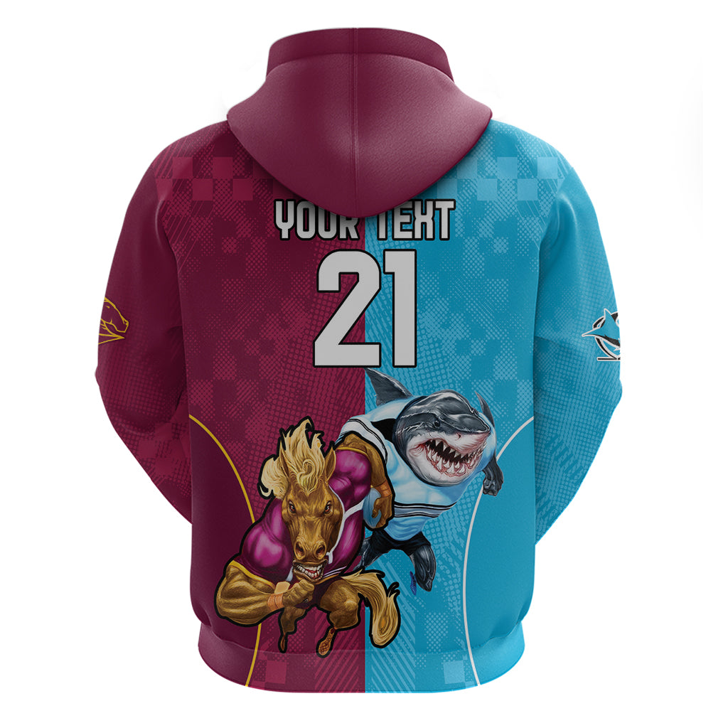 Custom Broncos and Sharks Hoodie Sporty Style