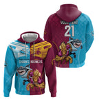 Custom Broncos and Sharks Hoodie Sporty Style