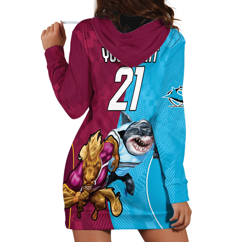 Custom Broncos and Sharks Hoodie Dress Sporty Style