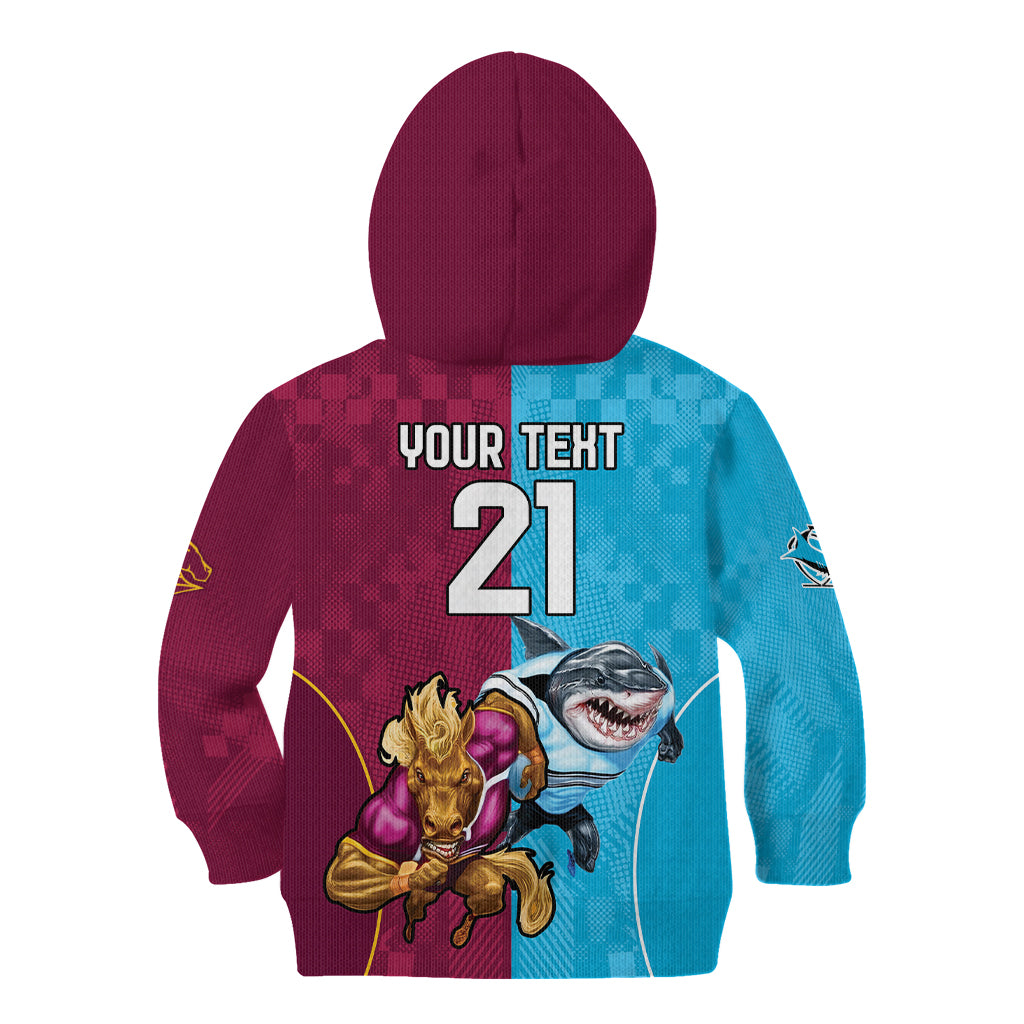 Custom Broncos and Sharks Kid Hoodie Sporty Style