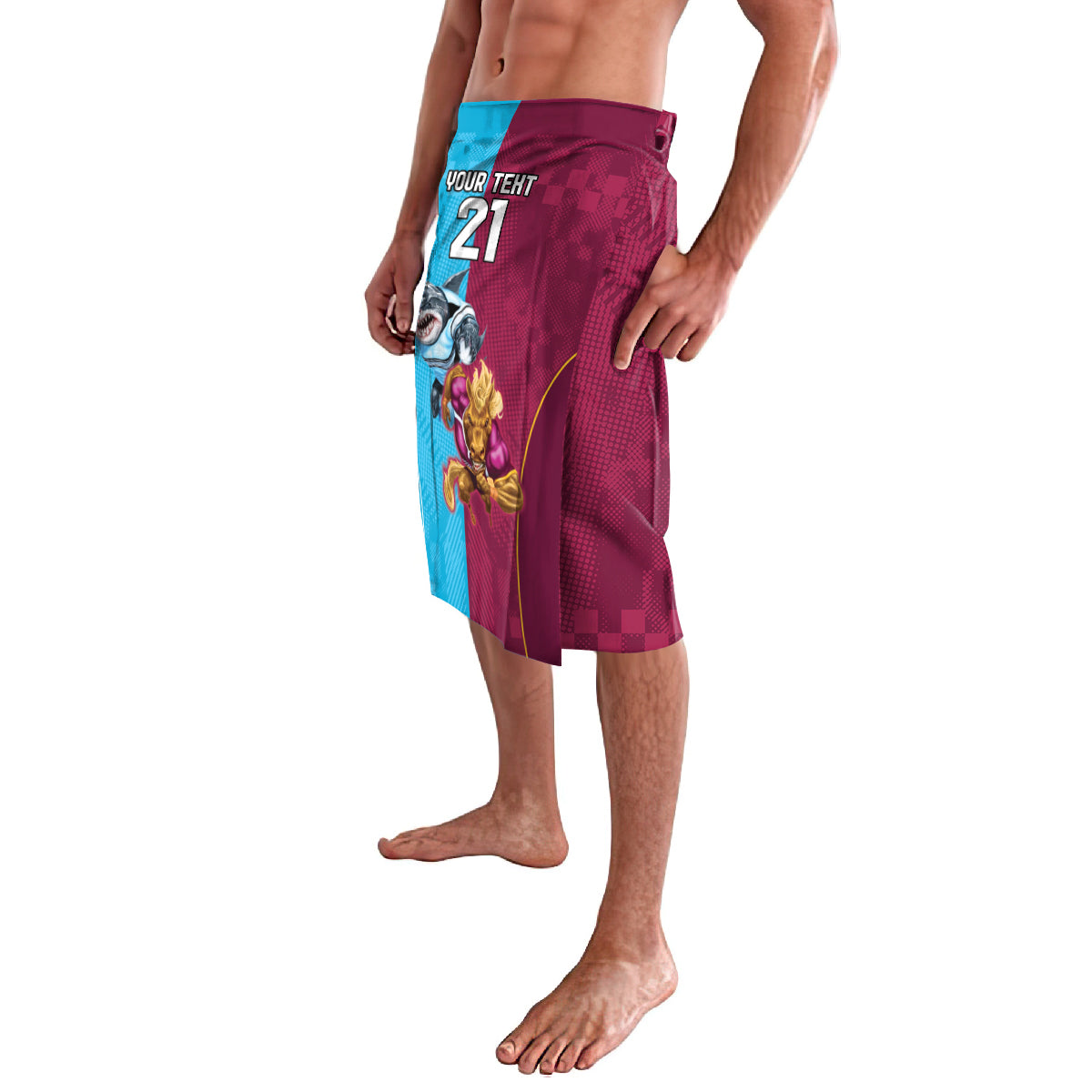 Custom Broncos and Sharks Lavalava Sporty Style