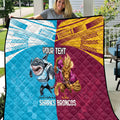 Custom Broncos and Sharks Quilt Sporty Style