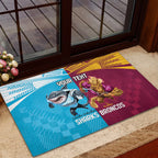 Custom Broncos and Sharks Rubber Doormat Sporty Style