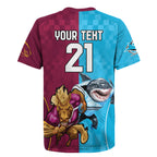 Custom Broncos and Sharks Rugby Jersey Sporty Style