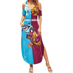 Custom Broncos and Sharks Summer Maxi Dress Sporty Style