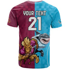 Custom Broncos and Sharks T Shirt Sporty Style