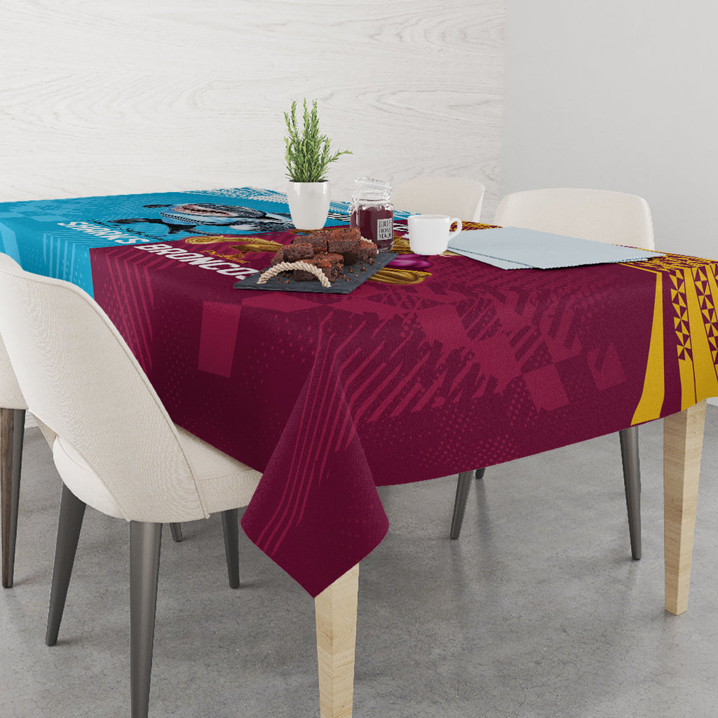Custom Broncos and Sharks Tablecloth Sporty Style