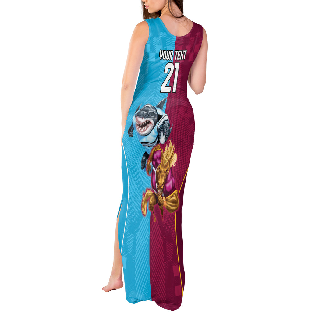 Custom Broncos and Sharks Tank Maxi Dress Sporty Style