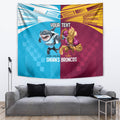 Custom Broncos and Sharks Tapestry Sporty Style