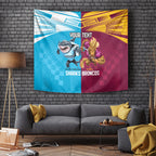 Custom Broncos and Sharks Tapestry Sporty Style