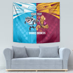Custom Broncos and Sharks Tapestry Sporty Style