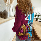 Custom Broncos and Sharks Women Casual Shirt Sporty Style