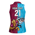 Custom Broncos and Sharks Women Sleeveless Polo Shirt Sporty Style